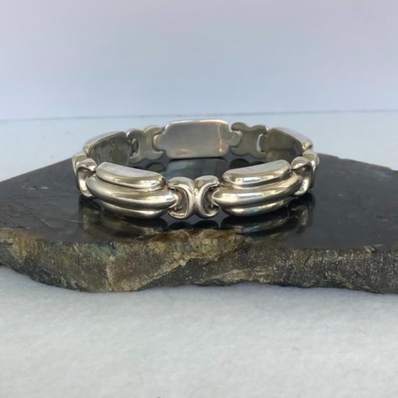 VTG Sterling Silver 925 Signed Bayanihan Modernist Panel Link Bracelet 7.25" 34g - Picture 16 of 16